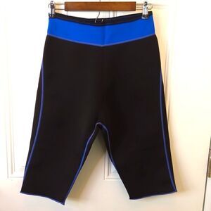 Sisyama blue, purple and black neoprene sauna slimming weight loss pants